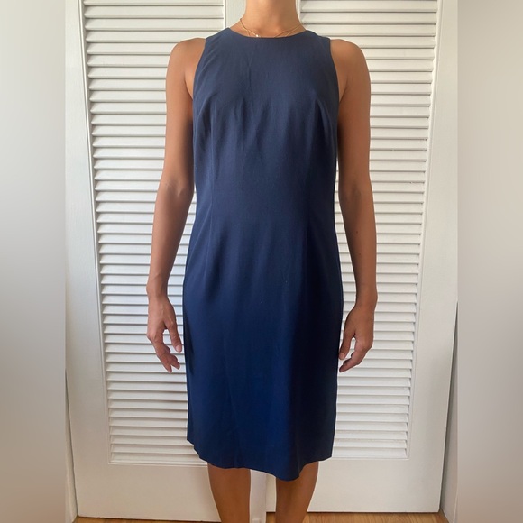 Vintage Ralph Lauren Navy Dress - Picture 2 of 8